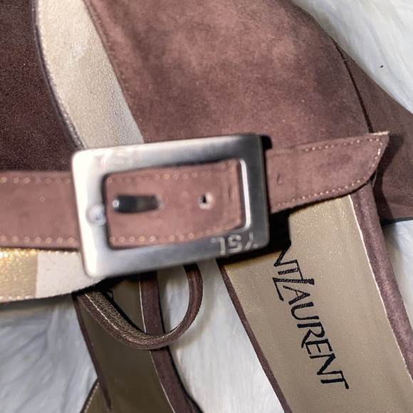 Yvessaintlaurent Prisca mud suede shoes.🔥 - Picture 5 of 11